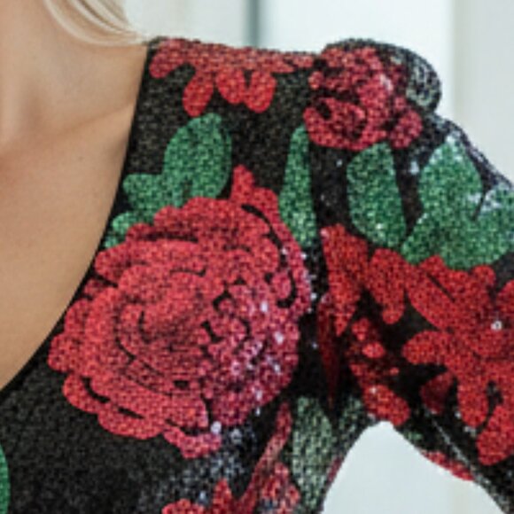 $253 Saylor Stacy sequin top 4 - Picture 4 of 10